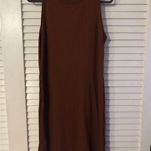 Nine West Sleeveless burnt orange Midi Dress